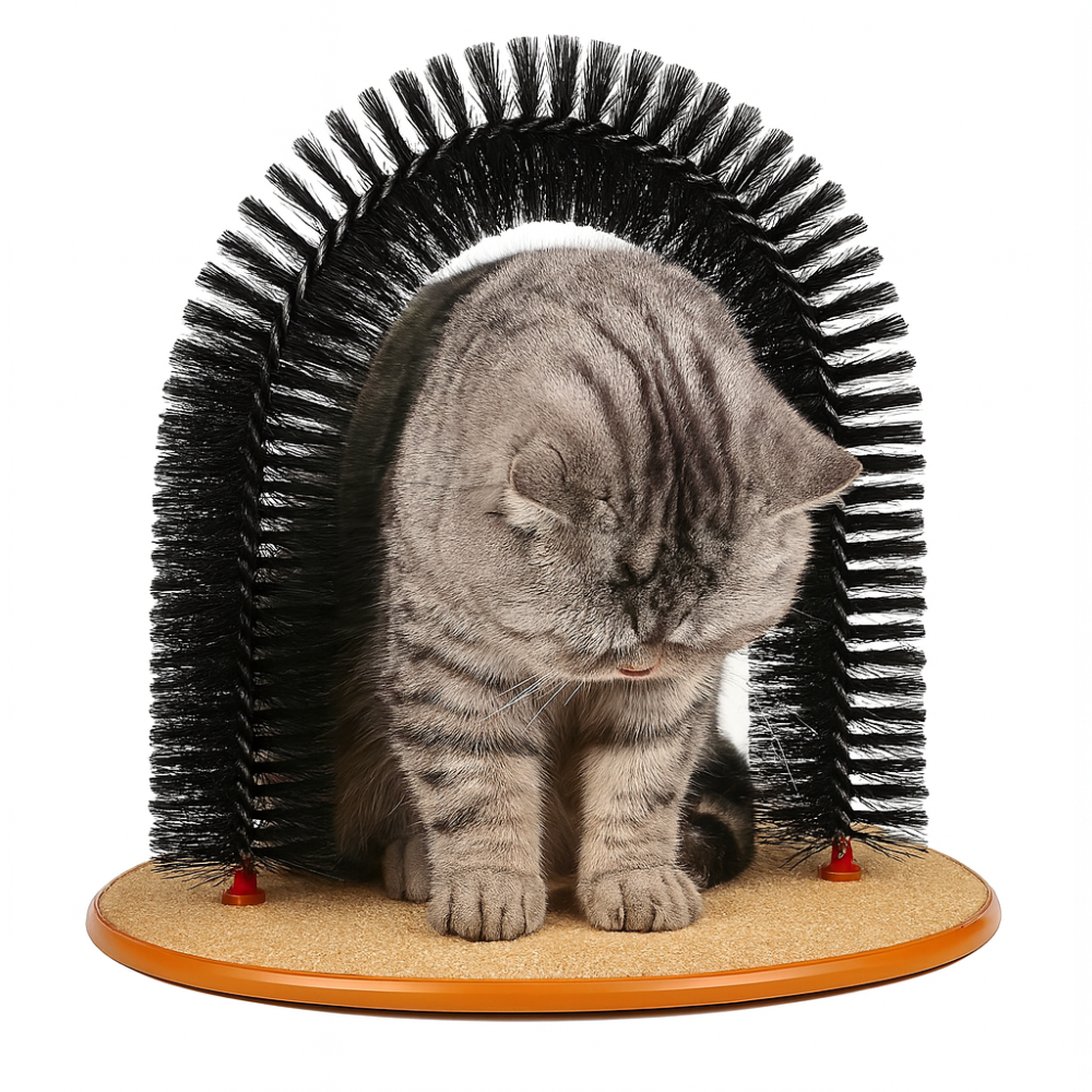 Cat Self Grooming Arch | Self-Grooming & Massage Brush Arch for Cats with Hair Removal