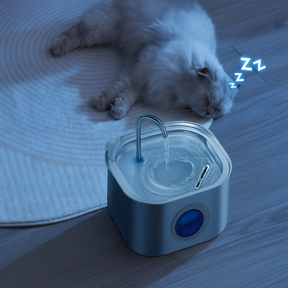 Steel Cat Water Fountain | Stainless Steel Cat Drinking Fountain with Filter & Quiet Flow