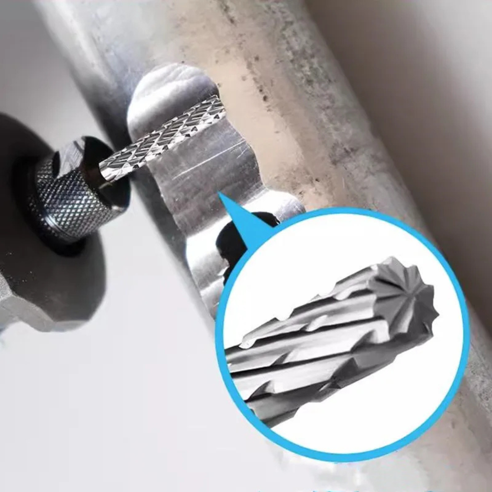 CarbidePro Rotary Burr Set (10 pcs) | Tungsten Carbide Burrs for Rotary Tools, Wood, Metal & Stone