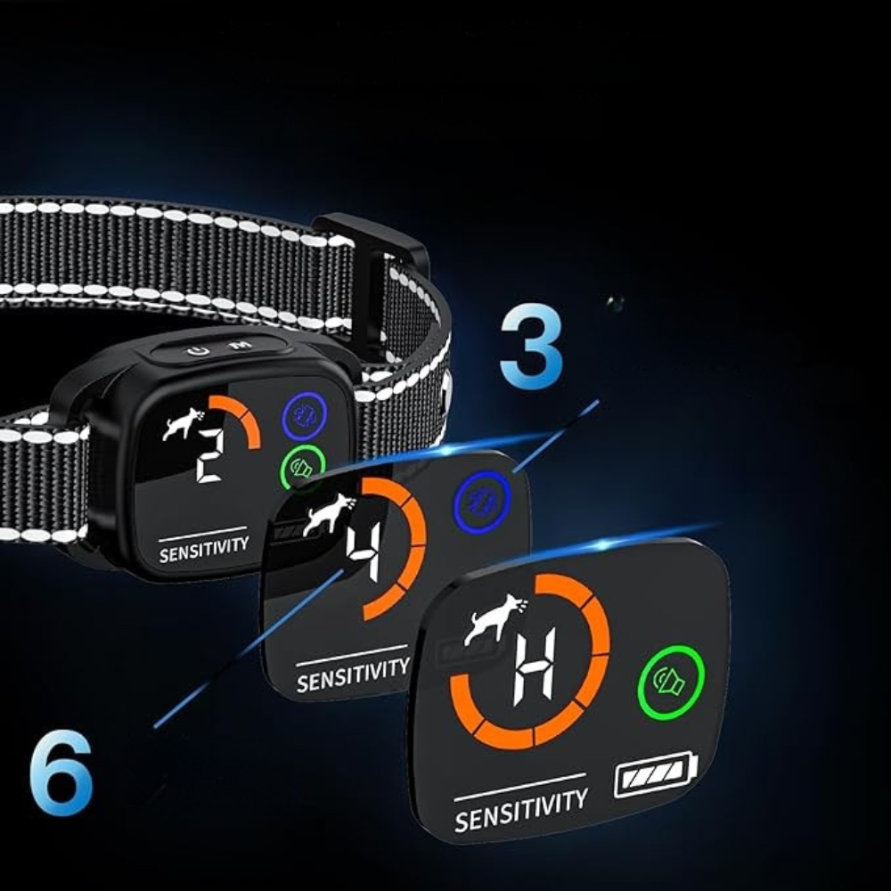 Smart Bark Control Dog Collar | Rechargeable Anti-Bark Training Collar with Vibration & Sound – Waterproof IP67