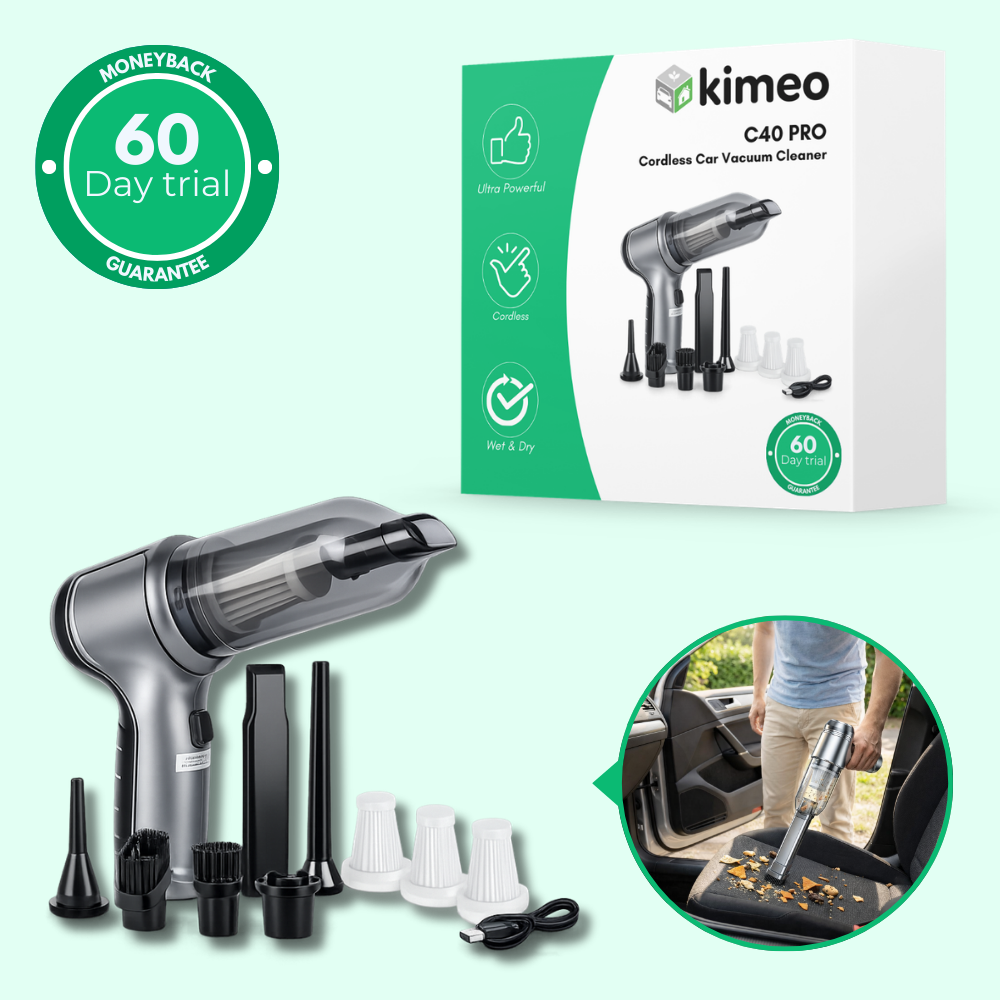 C40 PRO | Powerful Cordless Car Vacuum Cleaner Portable Wet & Dry Rechargeable High Power
