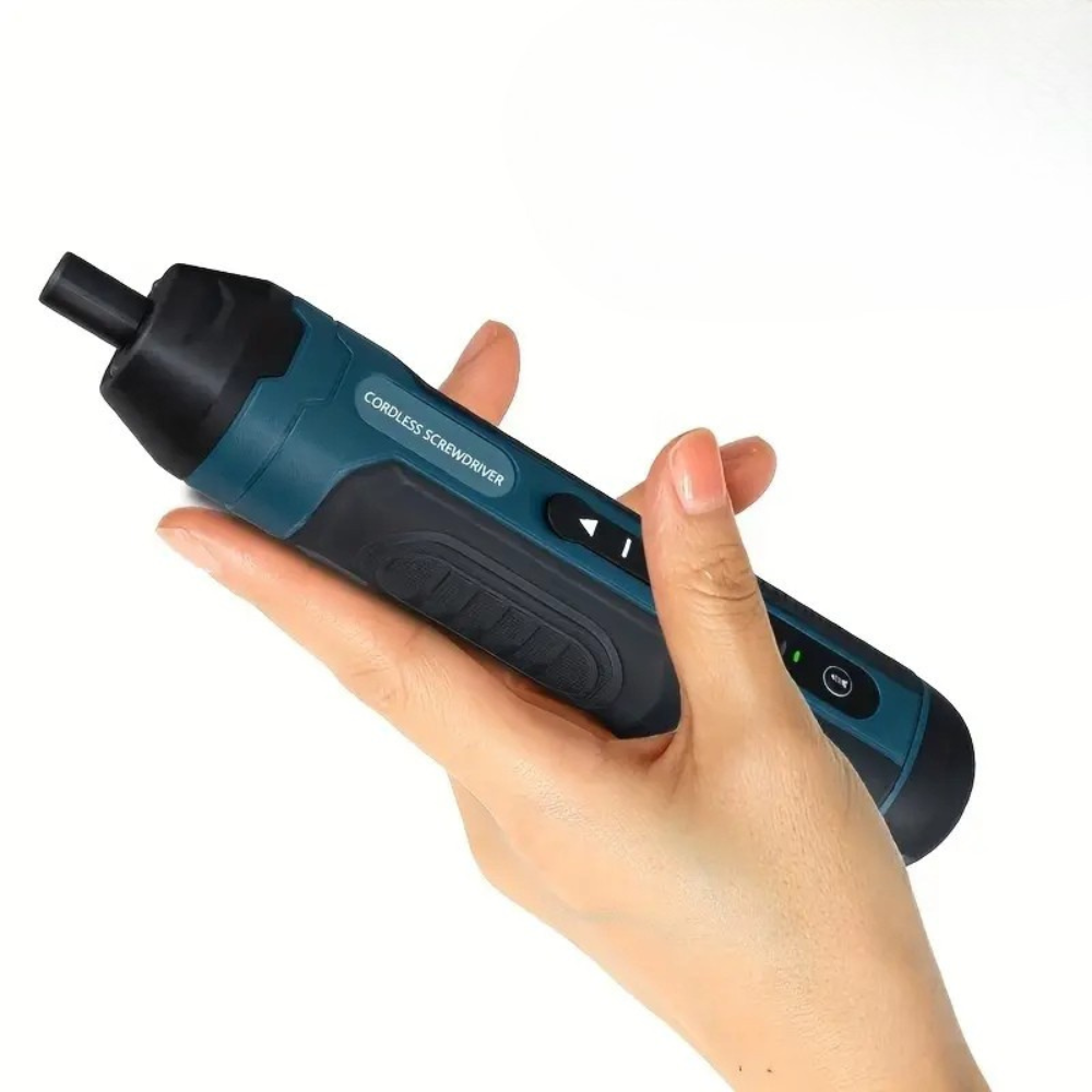 Electric Screwdriver Kit | Compact Rechargeable Cordless Screwdriver with Precision Bit Set for Home & DIY