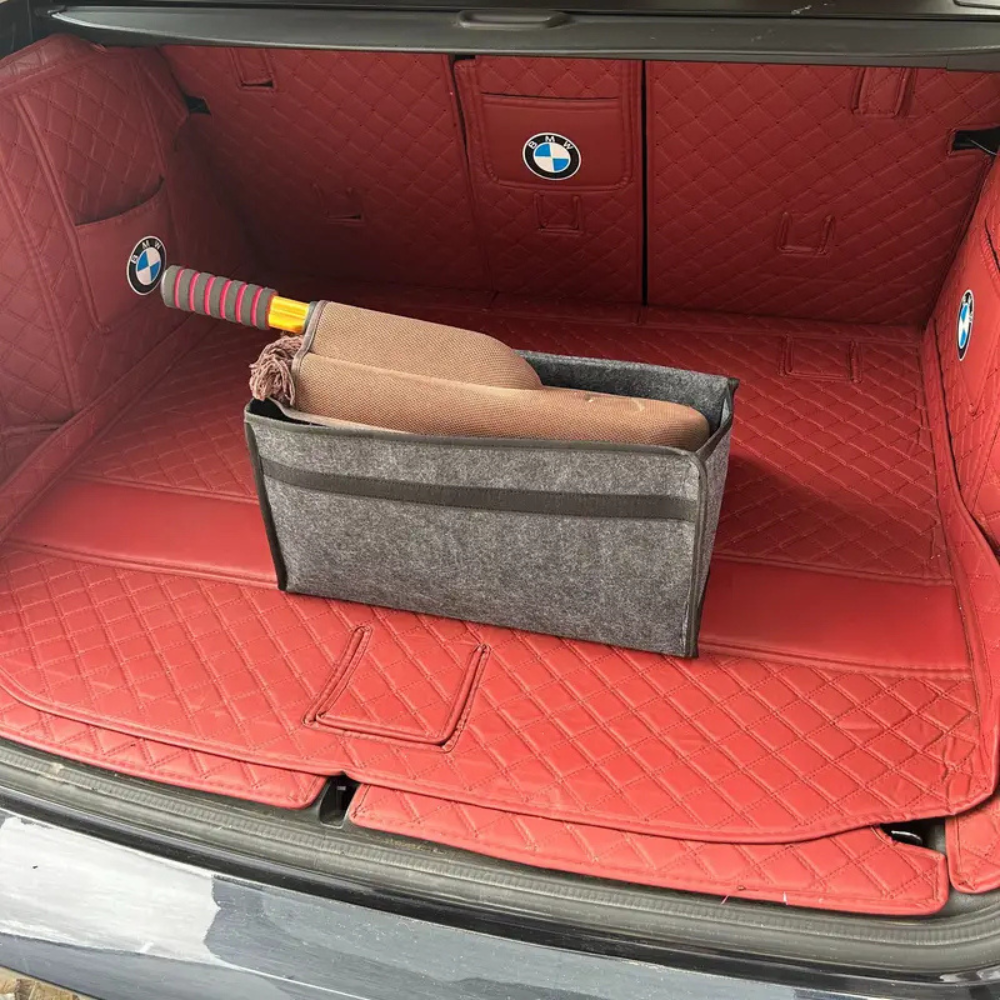 Car Storage Box | Foldable Car Boot Organiser Collapsible Trunk Storage with Lid