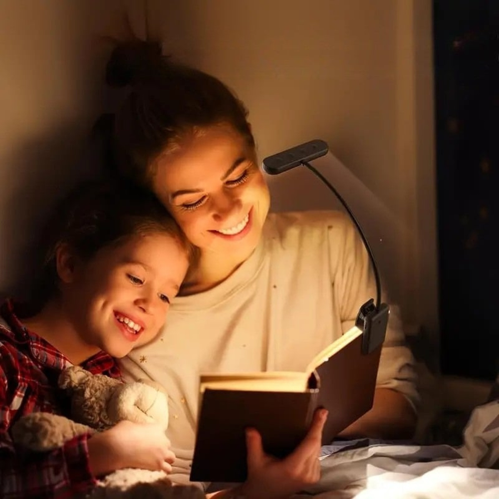 Reading Light | USB Rechargeable Clip-On Book Light with Soft Eye-Friendly LED for Night Reading