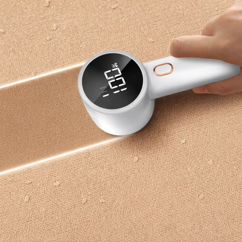 3-Speed USB Rechargeable Lint Remover with Digital Display | Portable Fabric Shaver for Clothes & Upholstery