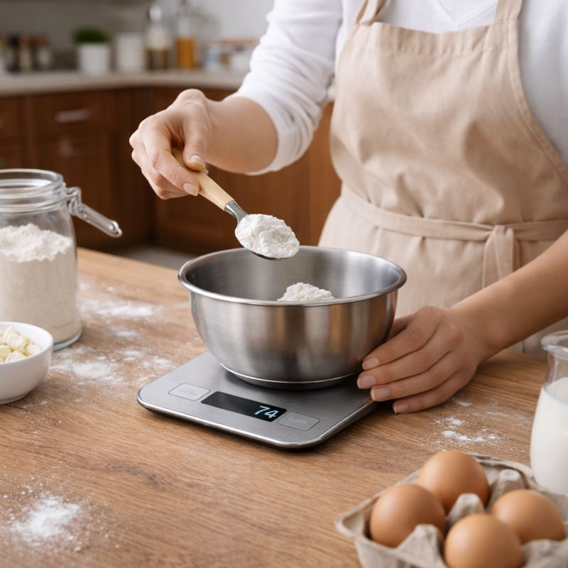 GramPro™ Digital Kitchen Scale | 1g Precision, 5kg Capacity, LCD Display, Tare Function