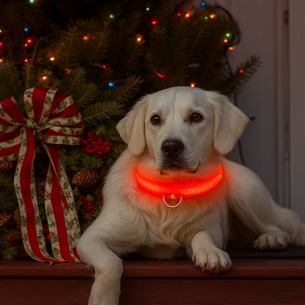 LED Light-Up Dog Collar | Night Safety LED Collar for Dogs with High Visibility