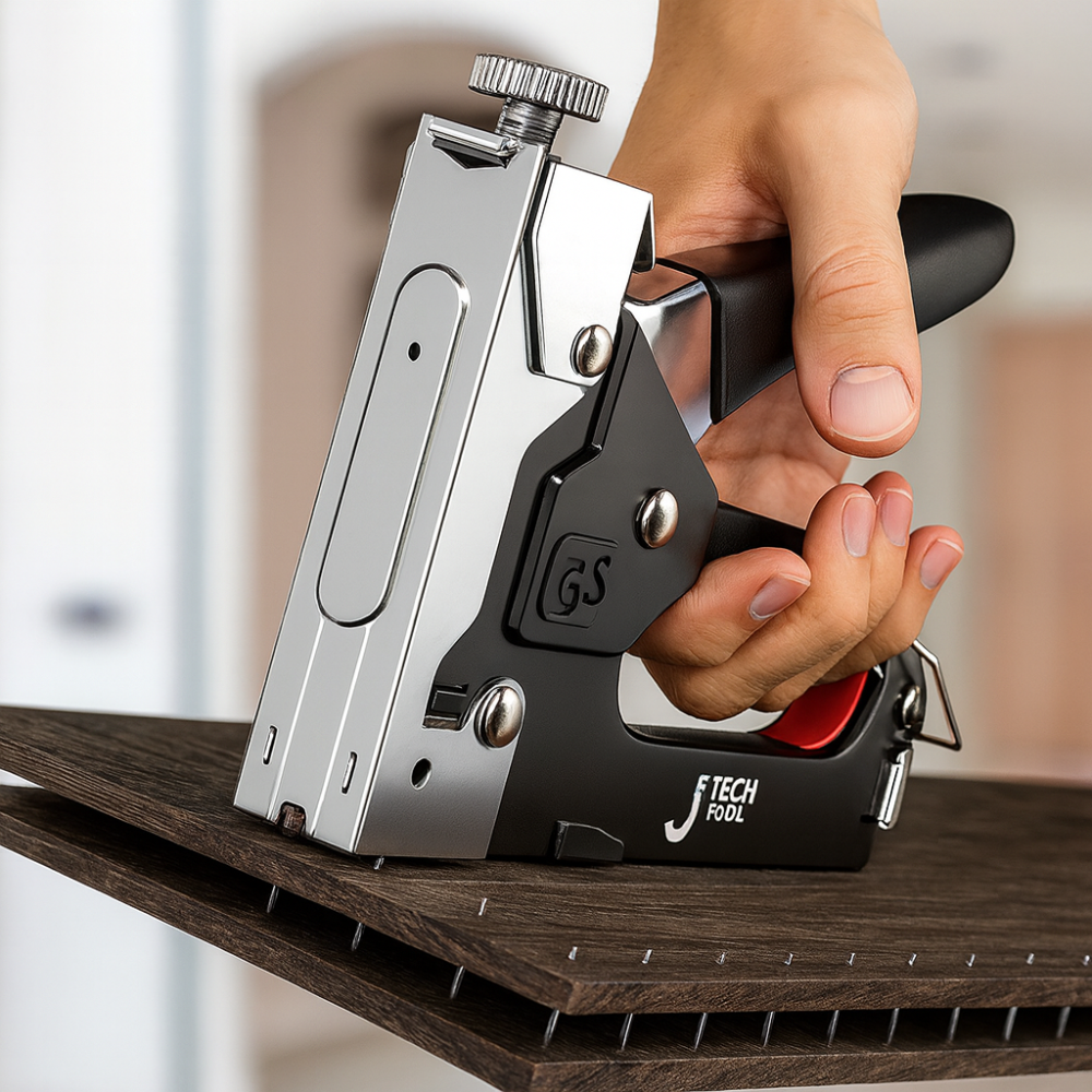4-in-1 Manual Nail Gun | Heavy-Duty Hand Stapler for Wood, Furniture & DIY Projects