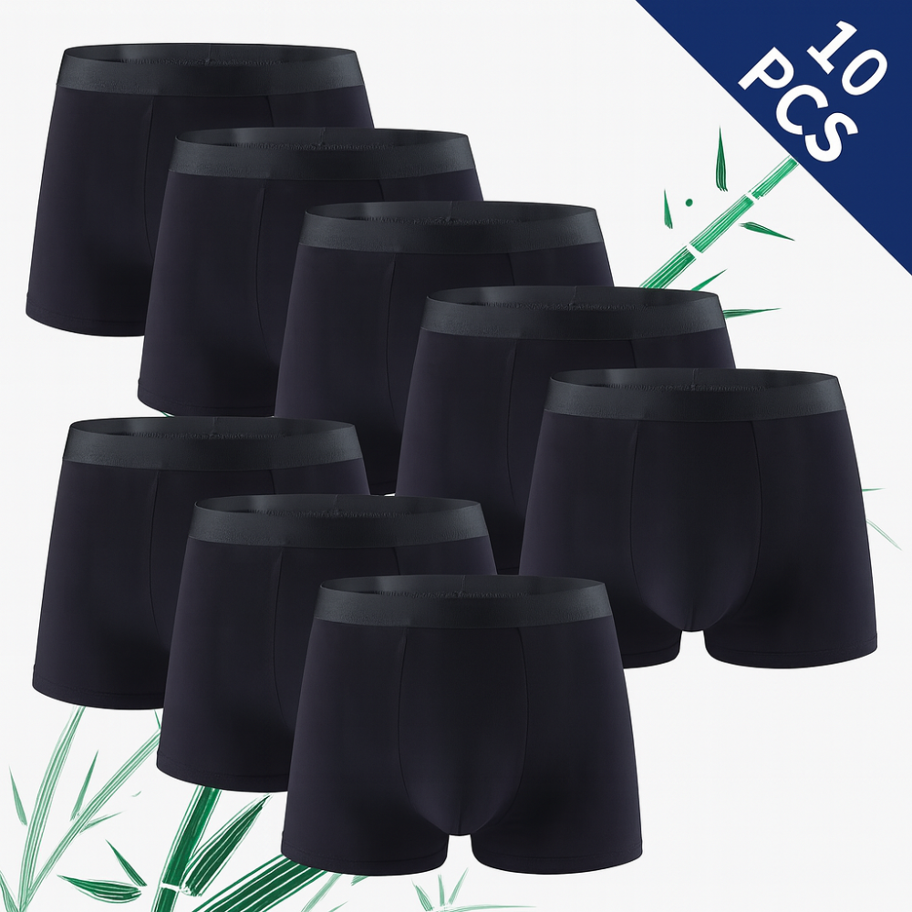 BambooSoft™ Men’s Boxer Shorts – 10 Pack | Breathable Bamboo Fibre Boxer Briefs for Men
