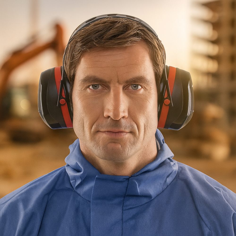 NoiseGuard™ Pro Work Ear Defenders | Heavy Duty Noise Reduction Headphones for Construction, Worksites & Airports