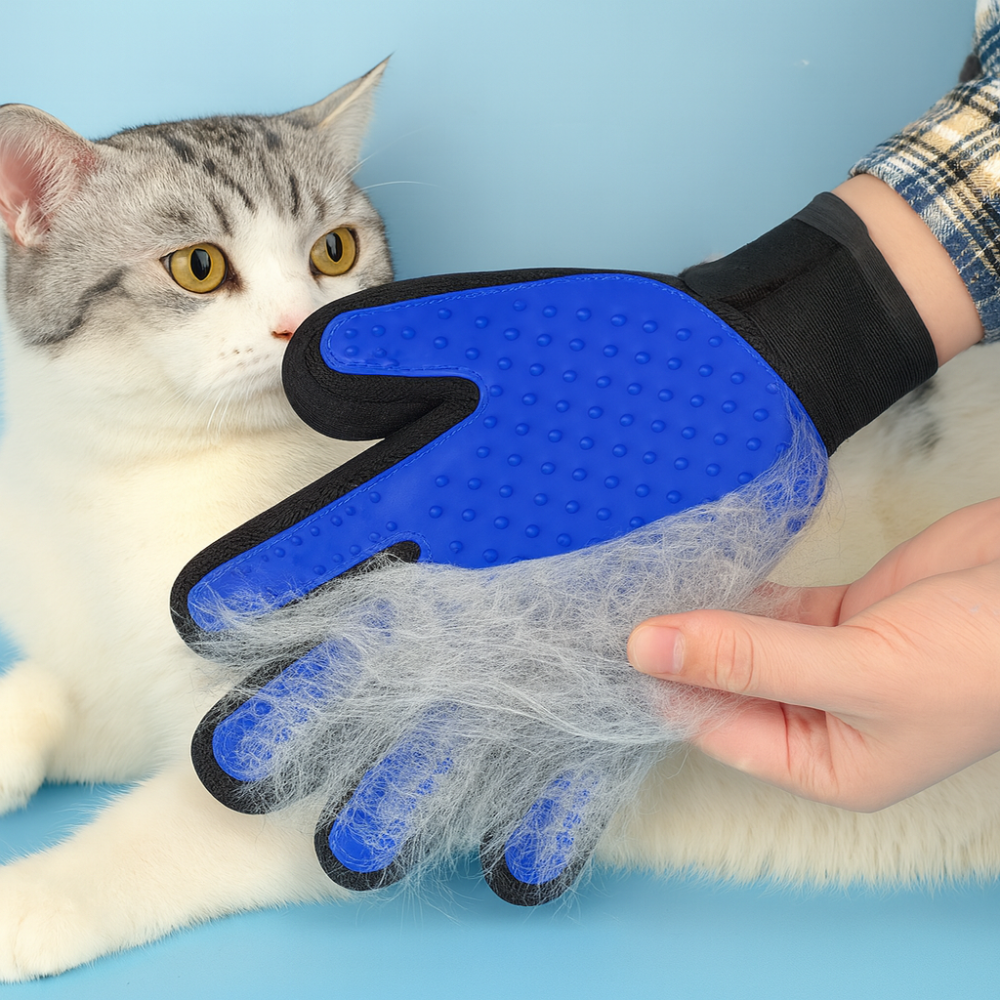 Pet Grooming Glove | Deshedding & Hair Removal Grooming Glove for Dogs & Cats