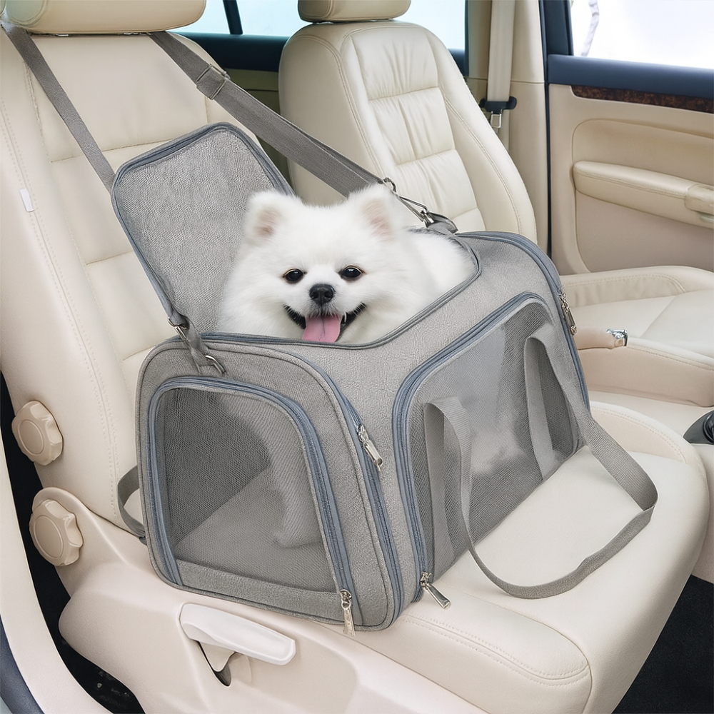Breathable Soft Pet Carrier | Foldable Travel Bag for Cats & Small Dogs – Car & Outdoor Use