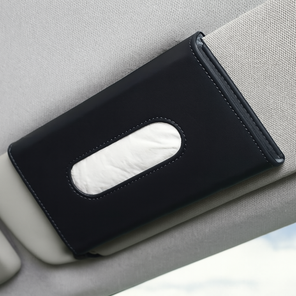 Tissue Holder | Car Sun Visor Tissue Holder Organiser with Clip for Easy Access