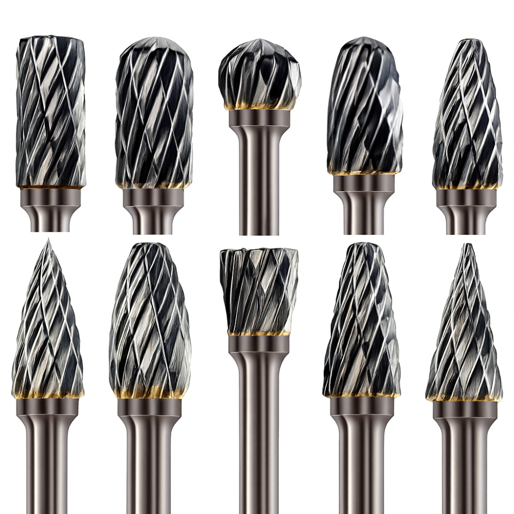 CarbidePro Rotary Burr Set (10 pcs) | Tungsten Carbide Burrs for Rotary Tools, Wood, Metal & Stone