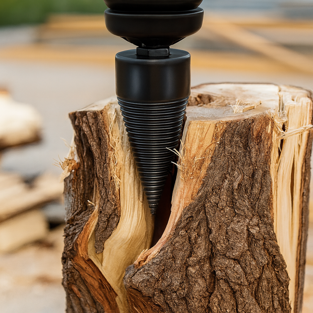 DrillSplit Wood Cone | Wood Splitting Cone Drill Bit for Logs & Firewood
