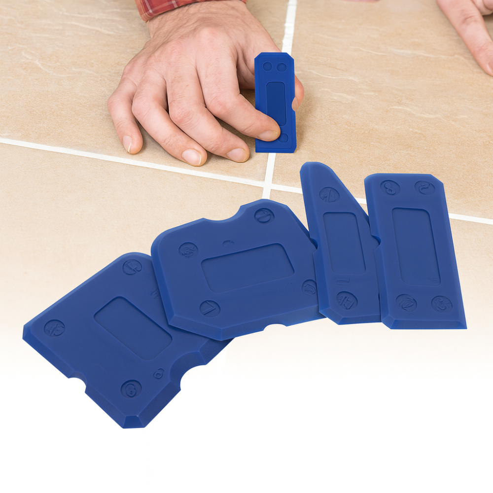 Silicone Caulking Tool Set (4-in-1) | Sealant Smoothing & Joint Finishing Tools for Bathroom, Kitchen & Tiles