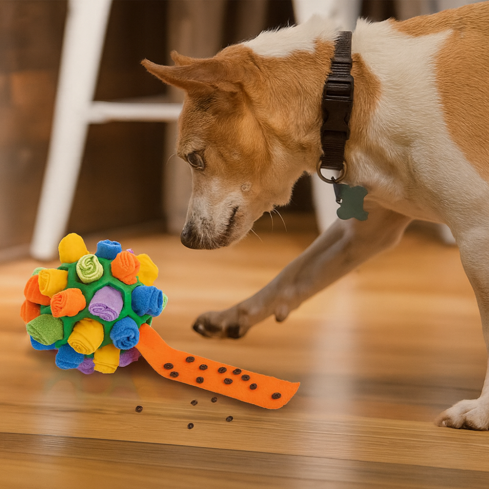 Treat Dispensing Dog Ball | Interactive Puzzle Toy for Dogs with Treat Release & Mental Stimulation