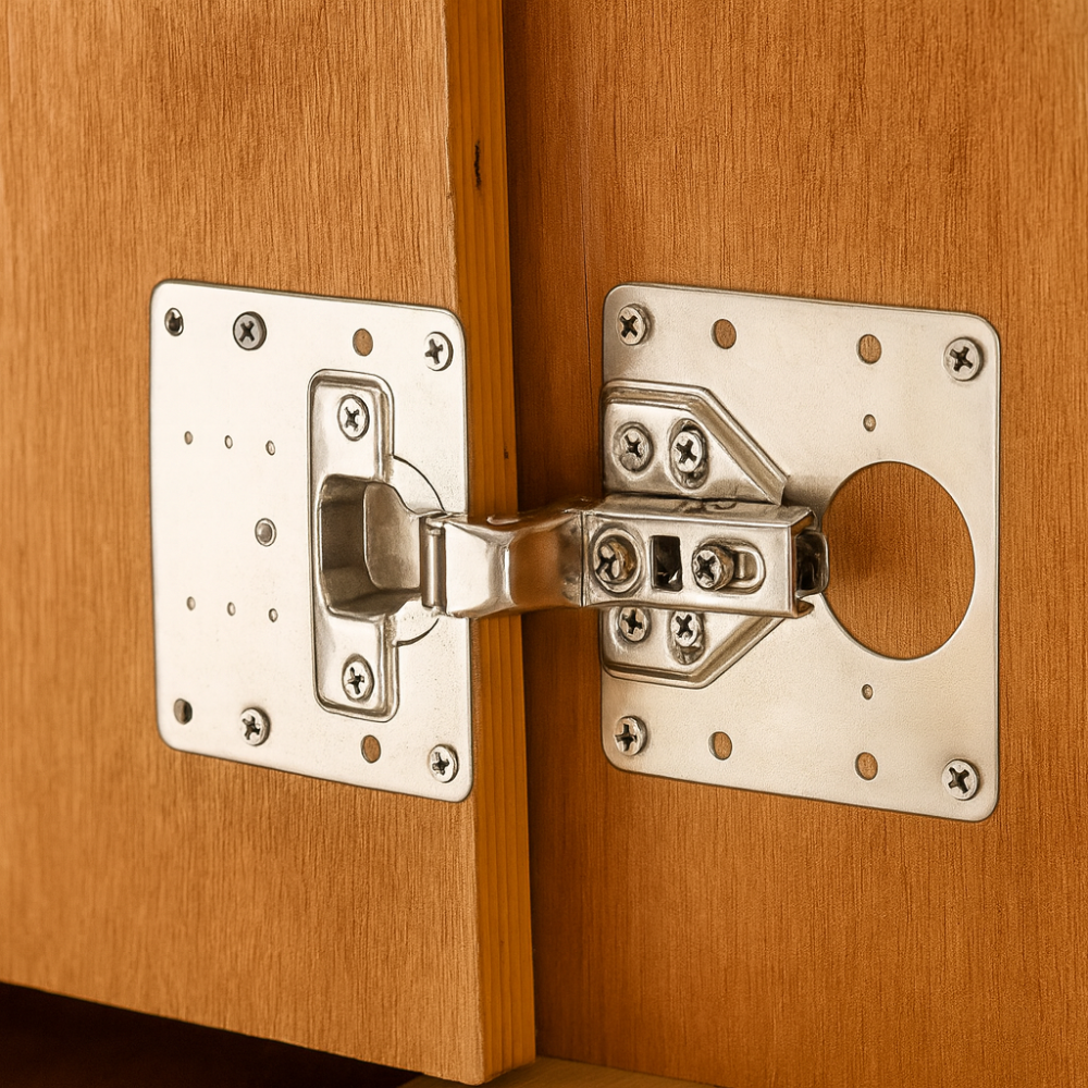 Cabinet Hinge Repair Kit | Cupboard Hinge Repair Plates for Damaged Wood Doors, Quick DIY Fix Set