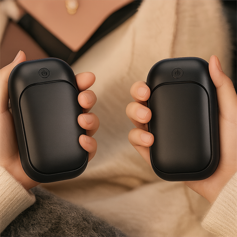 TwinWarm™ | Rechargeable Hand Warmers 2 Pack, Dual Heating, Portable Winter Warmth