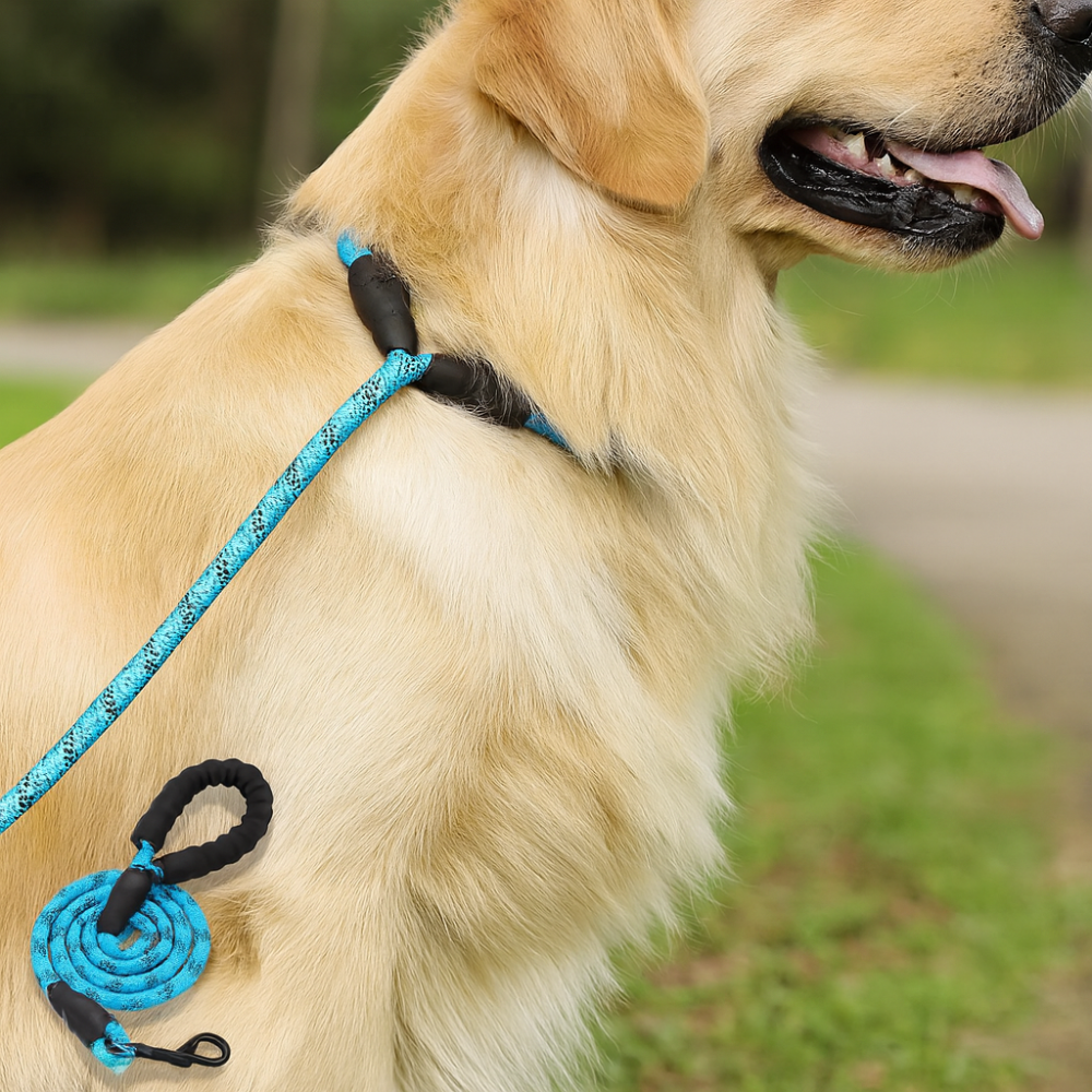 Heavy-Duty Reflective Dog Lead with Padded Handle | Durable Double-Traction Lead for Safe & Comfortable Walks