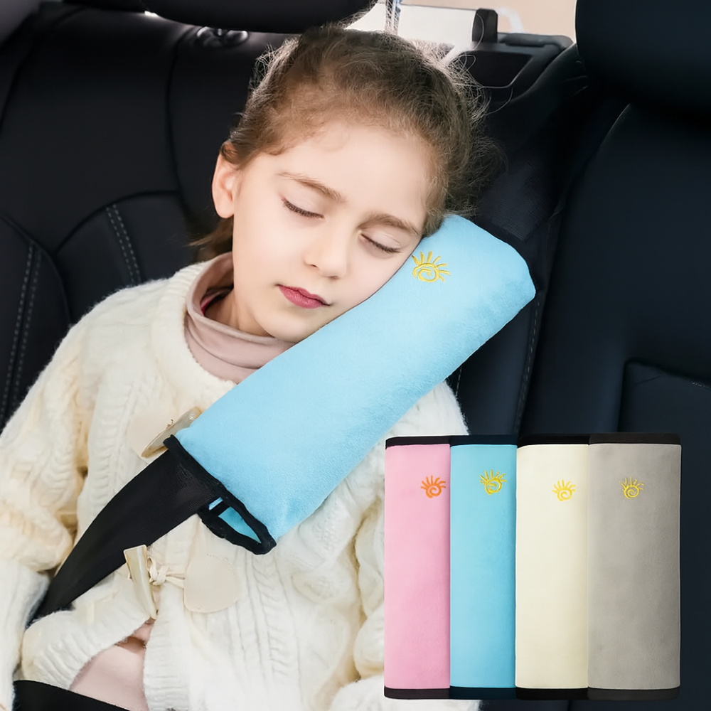 Kids Seatbelt Pillow | Soft Adjustable Child Car Seat Belt Cushion for Travel & Sleep Support