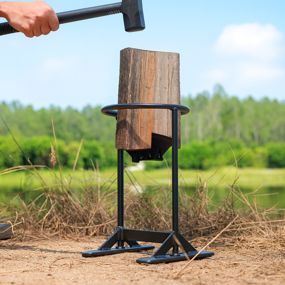 WoodGuard Firewood Splitter | Safe Manual Log Splitter for Firewood, Steel Construction