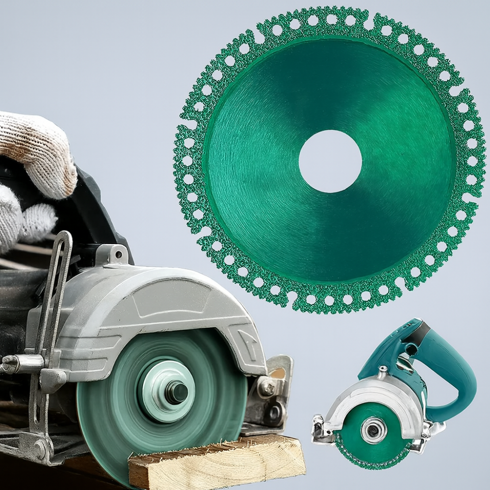 DiamondEdge Multi-Material Cutting Discs (3 pcs) | 100mm Diamond Blades for Angle Grinder, Wood, Metal, Tile & PVC