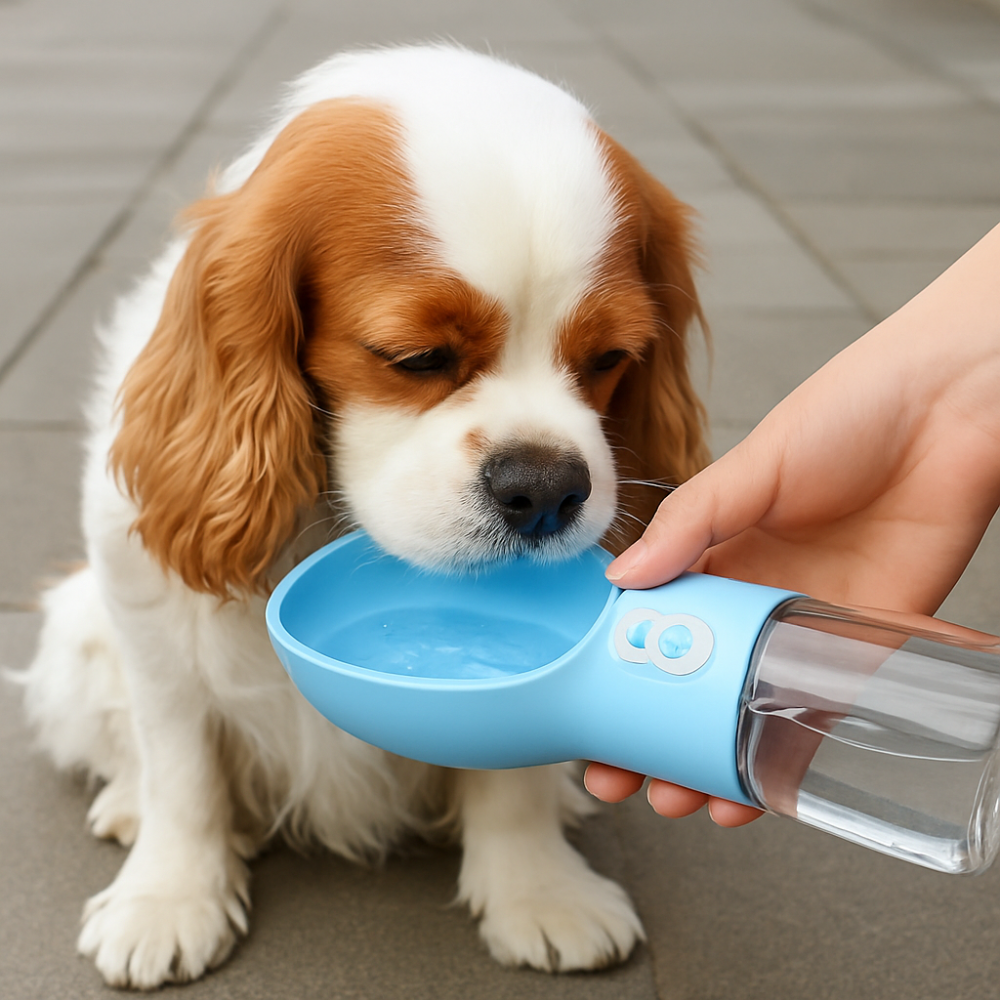 Portable Dog Water Bottle | Leakproof Travel Dog Water Bottle with Built-In Bowl for Walking & Outdoor Use