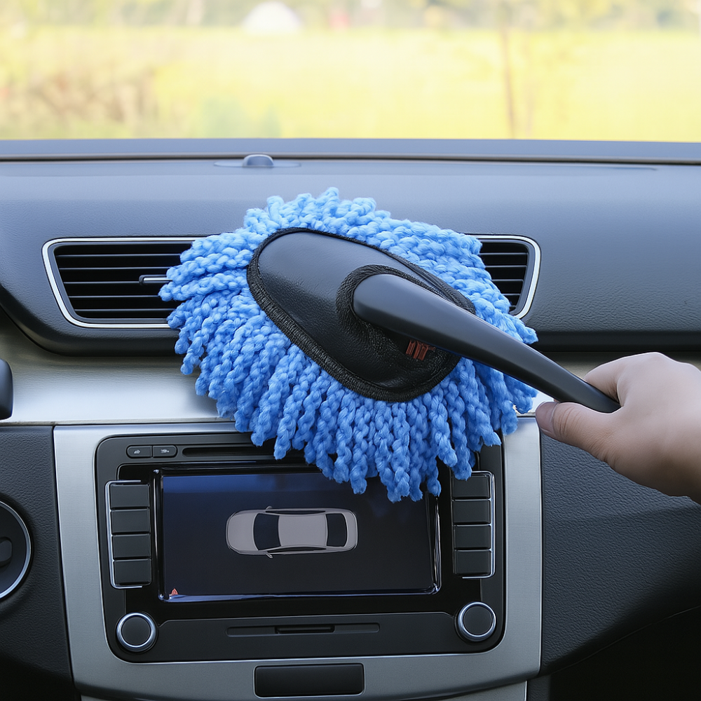 Microfibre Dashboard Brush | Soft Car Interior Dusting Brush for Dashboard, Vents & Console