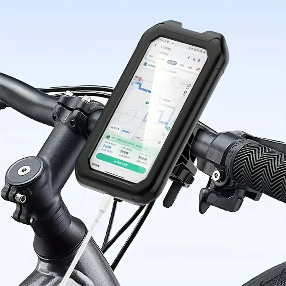RideSafe 360 Bike Phone Mount | Waterproof Shockproof Phone Holder for Bike, E-Bike & Motorbike