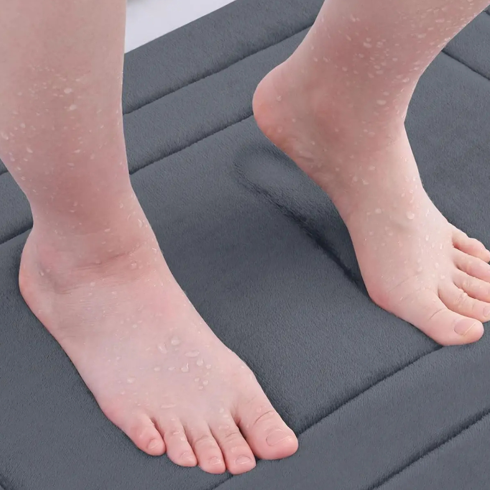 Anti-Slip Bath Mat | Quick Dry Bathroom Shower Mat, Super Absorbent & Non-Slip Floor Rug