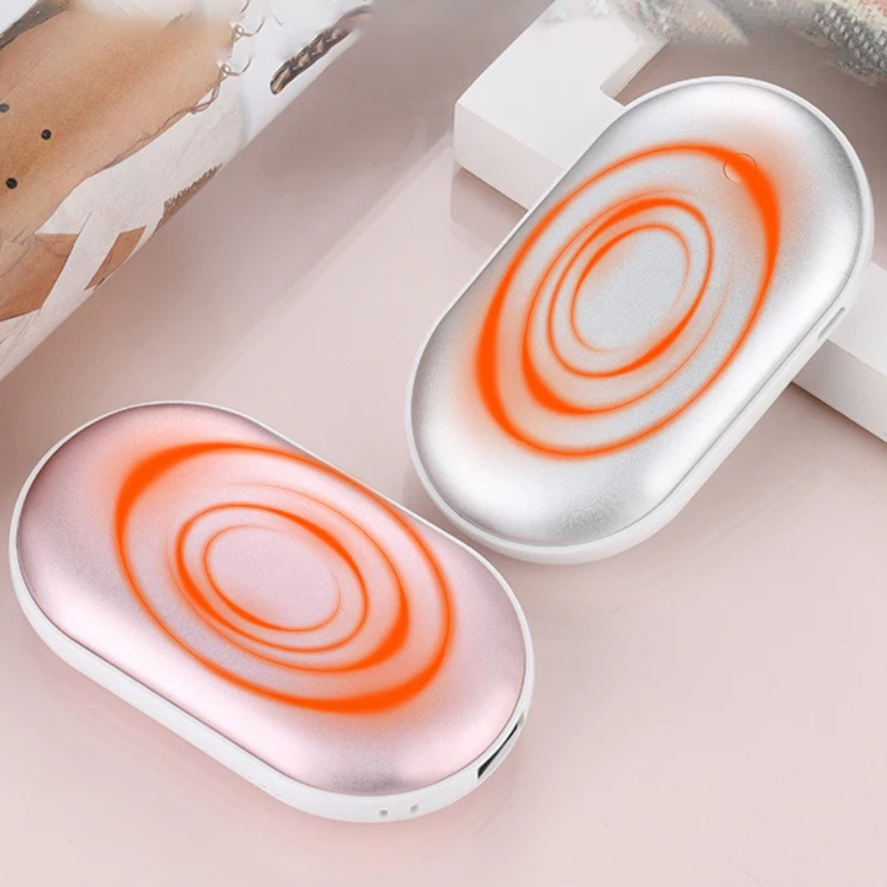 Warmy Pocket™ | Slim Rechargeable Hand Warmer, Dual-Side Heating, 3 Heat Levels