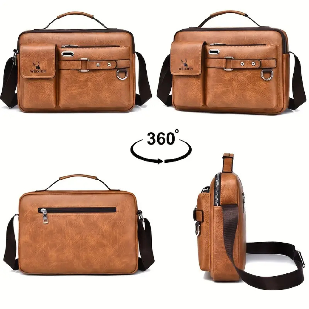 Men’s Multi-Compartment Crossbody Bag | Organised Everyday Shoulder Bag for Men