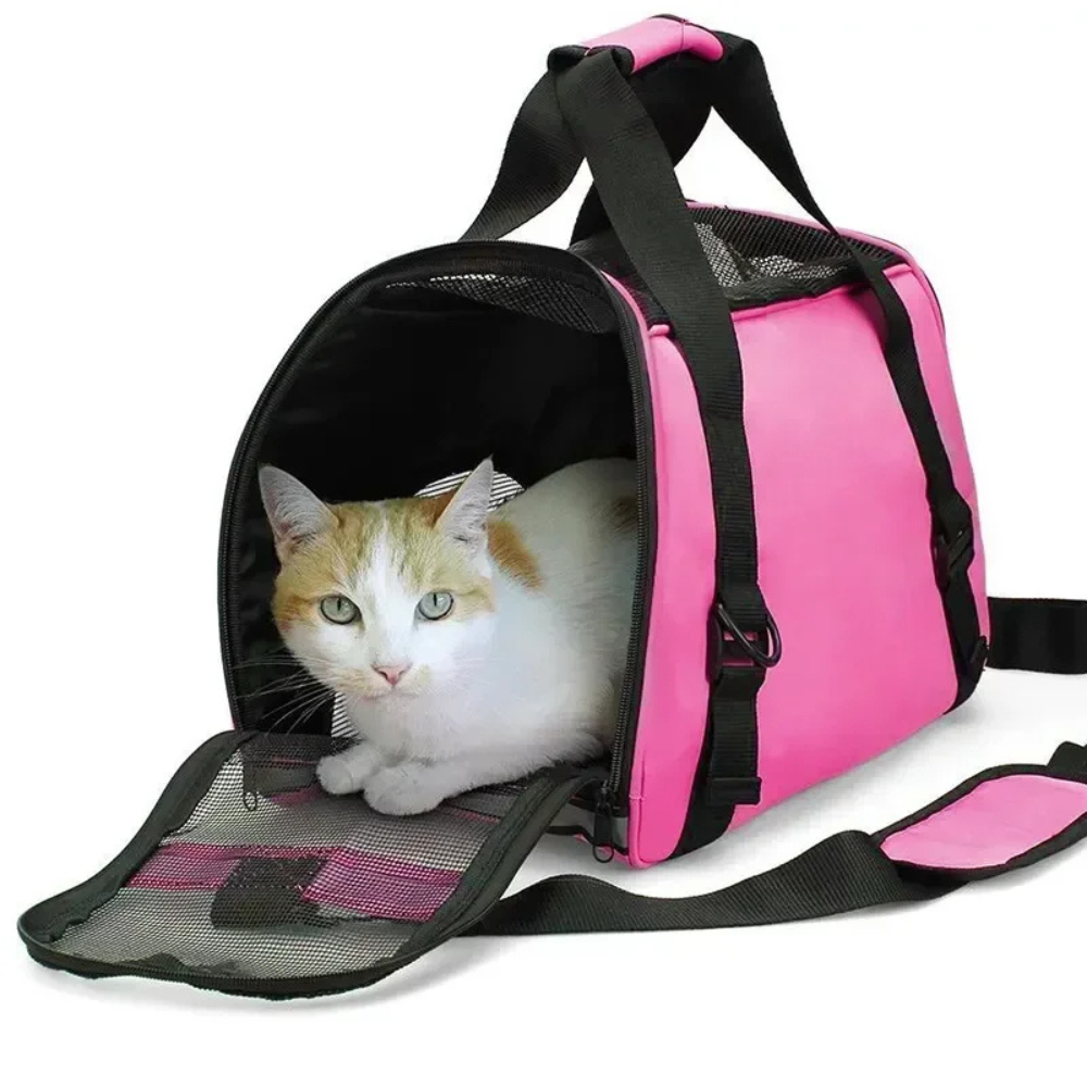 Pet Travel Carrier – Foldable Soft-Sided Portable Carrier for Cats & Small Pets | Lightweight & Comfortable
