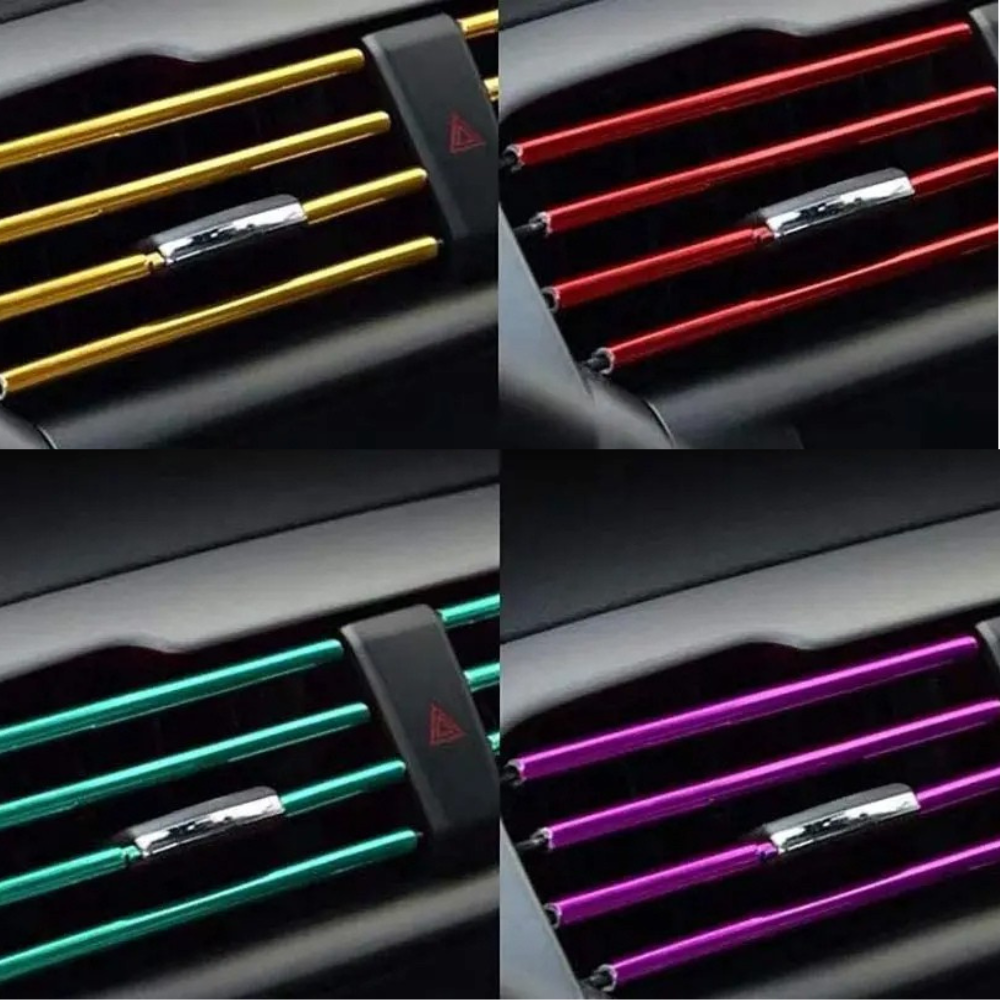 Car Air Vent Trim Strips – Decorative Interior Styling | Universal Air Vent Accent Strips for Car Dashboard