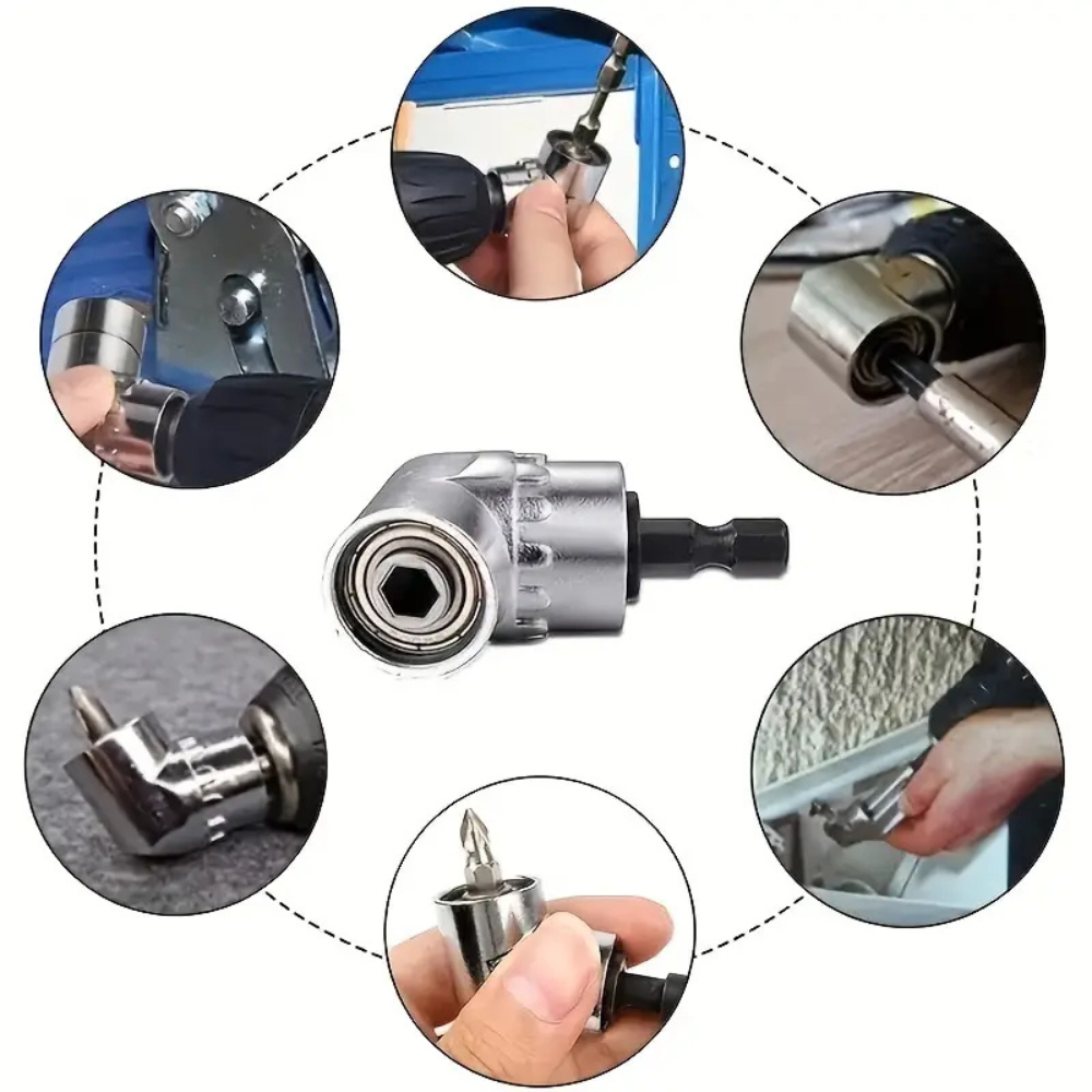 105° Right Angle Drill Attachment | Compact Drill Adapter for Tight Spaces, DIY & Repairs