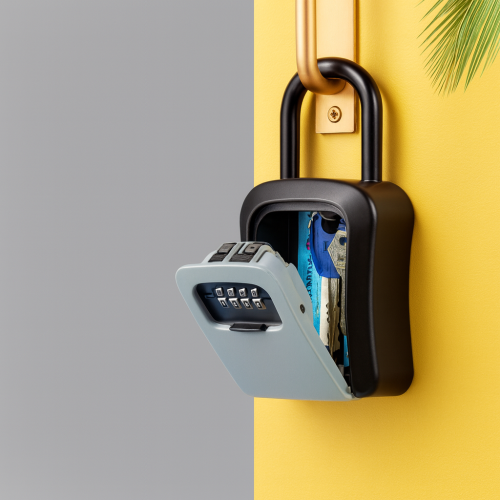 SecureKey Lockbox | Outdoor Key Safe with 4-Digit Combination Lock