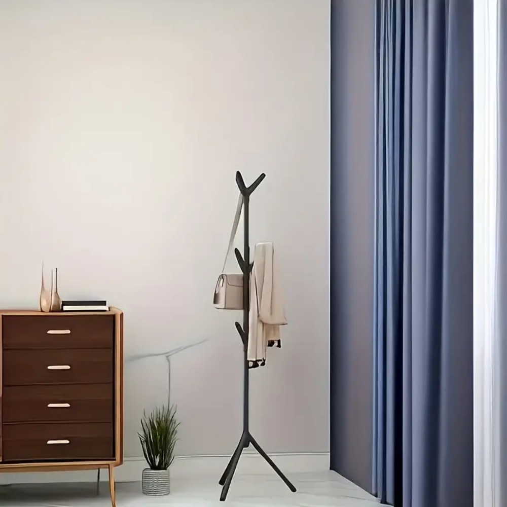 Modern Coat Stand – Adjustable Freestanding Coat Rack with 3 Heights for Coats, Bags & Hats
