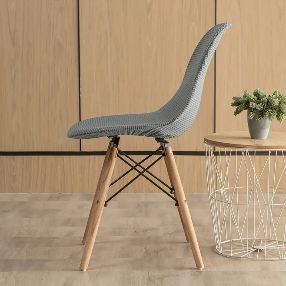 Jacquard Velvet Dining Chair Covers – Set of 4 | Stretch Washable Elastic Chair Covers for Dining Room