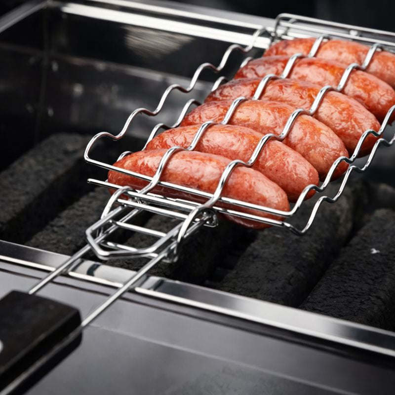 BBQ Sausage Grill Basket | Metal Grilling Rack for Even Cooking, Barbecue Accessory