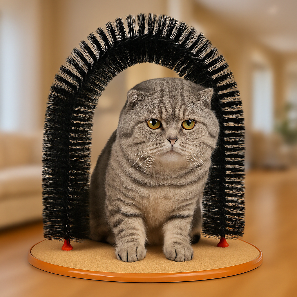 Cat Self Grooming Arch | Self-Grooming & Massage Brush Arch for Cats with Hair Removal